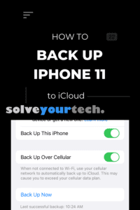 how to back up iPhone 11 to iCloud
