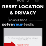 How to Reset Location and Privacy on iPhone 11