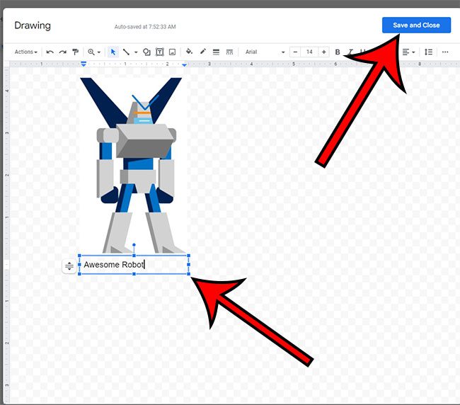 how to add captions to pictures in Google Docs