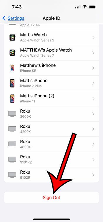 how to log out of Apple ID on iPhone
