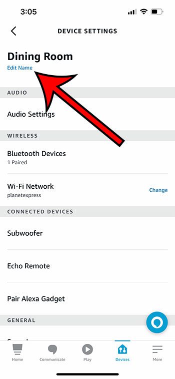 how to rename devices in Alexa on an iPhone