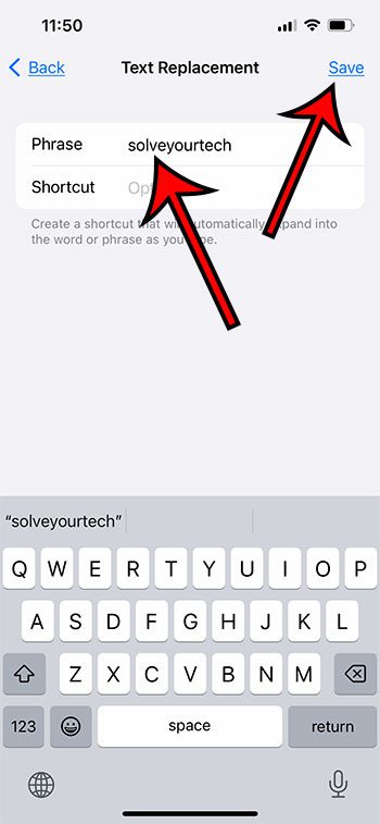 How to add words to the iPhone dictionary