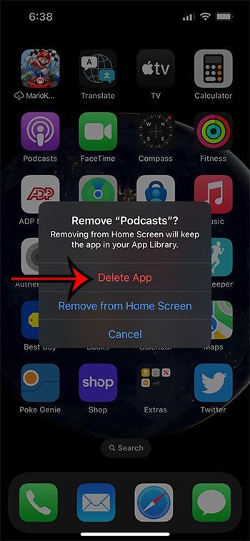 how to delete podcasts from iPhone 13