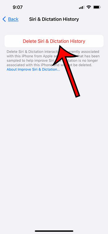 how to delete Siri history on iPhone 13