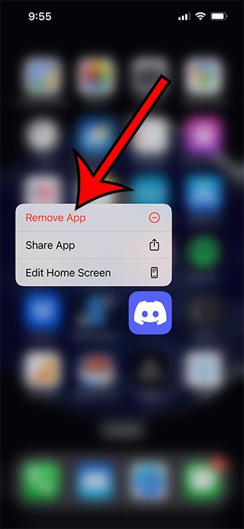 select Remove App