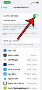 how to turn off location on iPhone 13