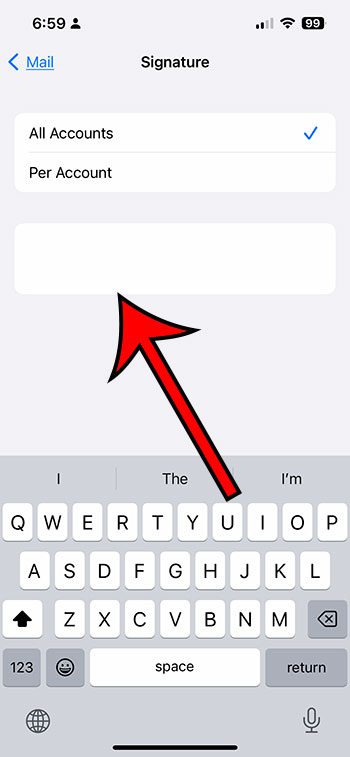 how to change or remove an iPhone email signature