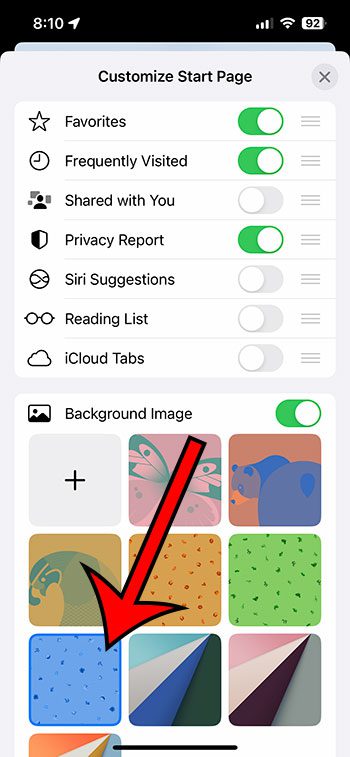 comment changer l'arrière-plan de Safari sur iPhone 13
