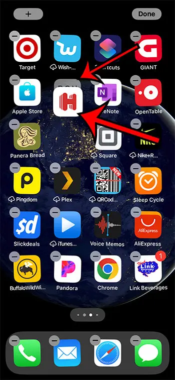 drag the app on top of another app