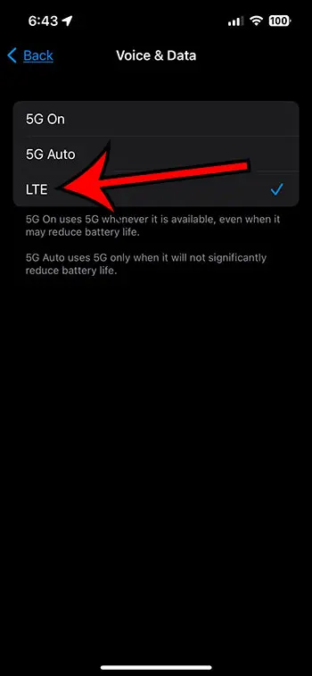 how to turn off 5G on iPhone 13