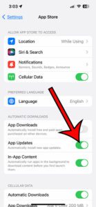 how to update apps on iPhone 13 automatically