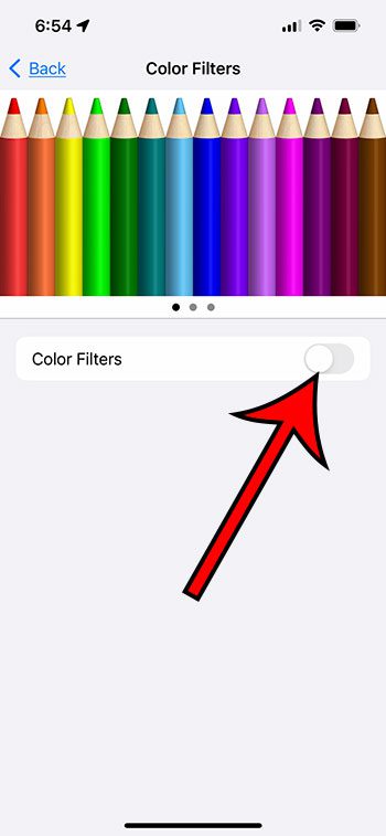 turn on Color Filters