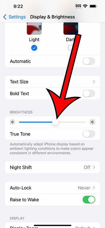 how to make screen brighter on iPhone 14