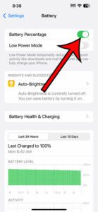 how to show battery percentage on iPhone 14