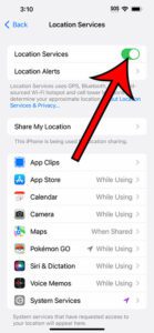 how to enable location on an iPhone 14