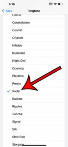 how to use a different ringtone on iPhone 14